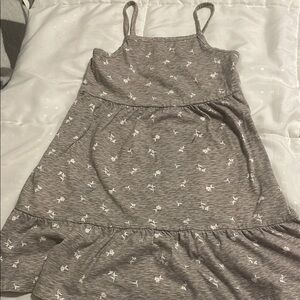 Old Navy Gray and White Kids Casual Dress
